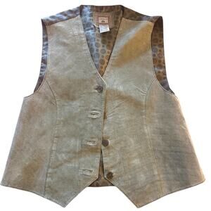 Vintage Company B Genuine Leather Vest – Women’s Size 14– Tie Back